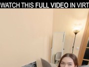 Solo Asian teen Kwini Kim masturbates with a dildo in VR. 4/16