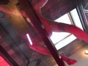 Erotic sensual solo on the glass floor, sexy dance, Sirena Milano, zoom pussy beautiful girl 14/16