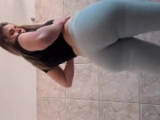 Masturbating HIDDENLY in the GYM bathroom 1/16