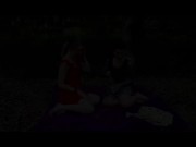 Blowjob and Foursome during a picnic in the forest - 2 girls, 2 guys 1/16