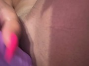 Leaking Cream from myStretched Pussy - Thick & Fishnet Close-Up 10/16