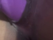 Leaking Cream from myStretched Pussy - Thick & Fishnet Close-Up 2/16