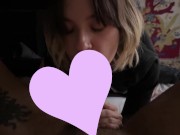 sweet girl deep throats while getting caressed / girl porn 16/16