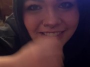 Oops! Cum hit the screen! 14/16