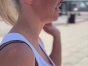 Meeting The Beautiful Blonde Sienna Day In Barcelona 7/16