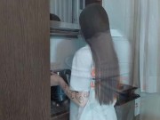 Coffe with cream... in her mouth 4/16