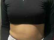 18 year old stepsister with perfect tits playing with my cock 3/16