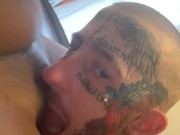 Up Close And Personal Pussy Licking Spitting and Slurping Nasty White Boy VS Ebony Step Mom 10/16