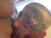 Up Close And Personal Pussy Licking Spitting and Slurping Nasty White Boy VS Ebony Step Mom 13/16