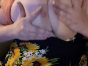 Big Boobs bursting out of summer Sun Dress 12/16