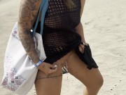 Pissing On The NUDIST Beach💦 A Stranger DISCOVER Me😳 11/16