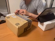 【ボテ腹】搾乳器を買ったから、私の乳首と彼の乳首を使って練習したよ✨ 1/16