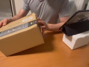 【ボテ腹】搾乳器を買ったから、私の乳首と彼の乳首を使って練習したよ✨ 2/16