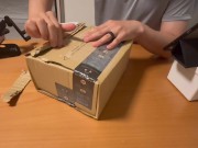 【ボテ腹】搾乳器を買ったから、私の乳首と彼の乳首を使って練習したよ✨ 3/16