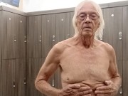 I'm playing with my cock in the gym locker room.  See the old many body! 12/16