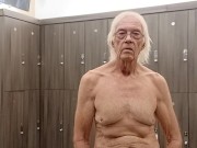 I'm playing with my cock in the gym locker room.  See the old many body! 5/16