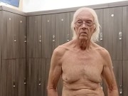 I'm playing with my cock in the gym locker room.  See the old many body! 7/16