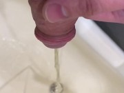 Morning pissing in the sink POV 4/16