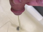Morning pissing in the sink POV 7/16