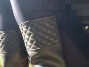 Redhead Lays Against A Tree, Strips Her Pants And Fingers Her Pussy Up Close Just For You 3/16