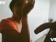 BLINDFOLD BLOWJOB ROLEPLAY EBONY DEEPTHROATS 15/16