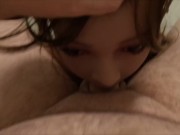Oral session ending with a facial (Jasmine Sex doll) 8/16