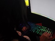 Hot Brunette Secretary Working Overtime for Boss 1/16