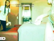 BEHIND THE SCENES before the Hotel Stripper Party ebony gets ready for the orgy 3/16