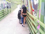 BIKER FEMALE BLOWJOB PUBLIC COSPLAY DRESS NIPPLES OUT 12/16