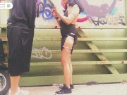 BIKER FEMALE BLOWJOB PUBLIC COSPLAY DRESS NIPPLES OUT 15/16