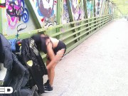 BIKER FEMALE BLOWJOB PUBLIC COSPLAY DRESS NIPPLES OUT 7/16