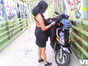 BIKER FEMALE BLOWJOB PUBLIC COSPLAY DRESS NIPPLES OUT 9/16