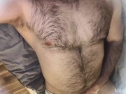Hairy man in tighty whities reveals his fat cock