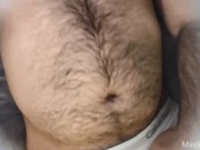 Hairy man in tighty whities reveals his fat cock 6/16