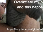 Overinflated I start to cum air!!! 14/16