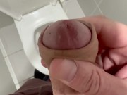 desperate horny - hard wanking in a public toilet 4/16
